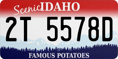 ID license plate 2T5578D