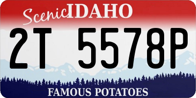 ID license plate 2T5578P