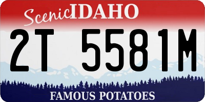 ID license plate 2T5581M