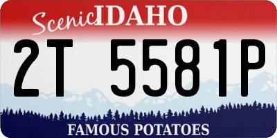 ID license plate 2T5581P