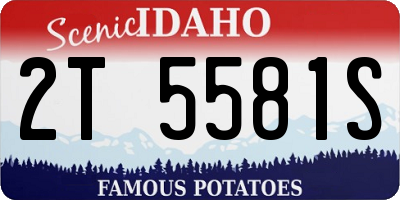 ID license plate 2T5581S