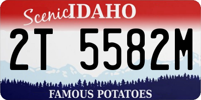 ID license plate 2T5582M