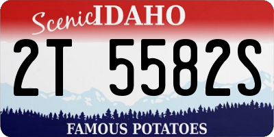 ID license plate 2T5582S