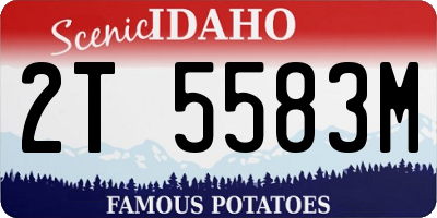 ID license plate 2T5583M