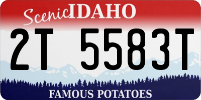 ID license plate 2T5583T