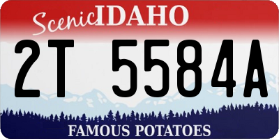 ID license plate 2T5584A