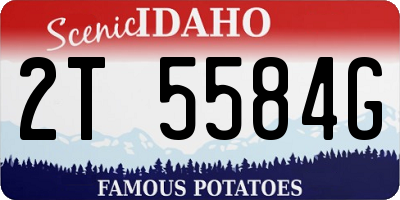 ID license plate 2T5584G