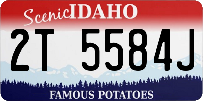 ID license plate 2T5584J