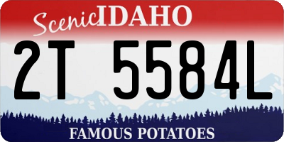 ID license plate 2T5584L