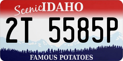 ID license plate 2T5585P