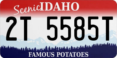 ID license plate 2T5585T