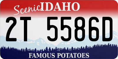 ID license plate 2T5586D