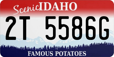 ID license plate 2T5586G