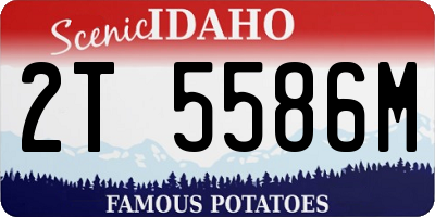 ID license plate 2T5586M