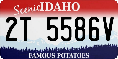 ID license plate 2T5586V
