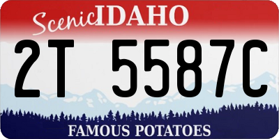ID license plate 2T5587C