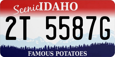 ID license plate 2T5587G