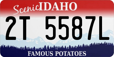 ID license plate 2T5587L