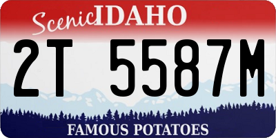 ID license plate 2T5587M