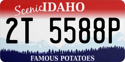 ID license plate 2T5588P