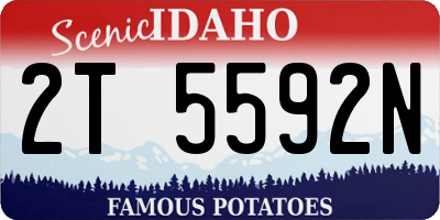 ID license plate 2T5592N