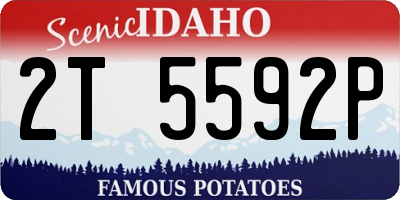 ID license plate 2T5592P