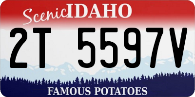 ID license plate 2T5597V