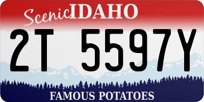 ID license plate 2T5597Y