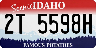 ID license plate 2T5598H