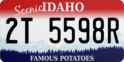 ID license plate 2T5598R