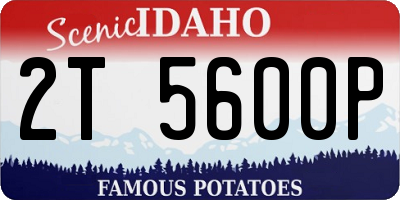 ID license plate 2T5600P