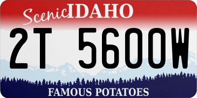 ID license plate 2T5600W