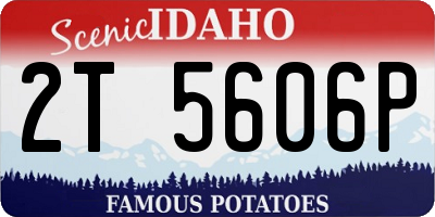 ID license plate 2T5606P