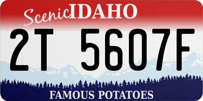ID license plate 2T5607F