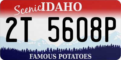 ID license plate 2T5608P
