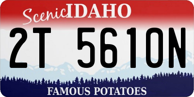 ID license plate 2T5610N