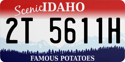 ID license plate 2T5611H