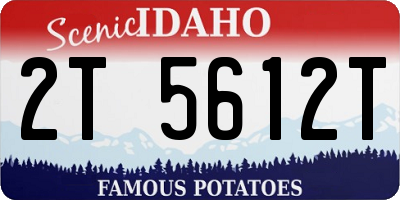 ID license plate 2T5612T