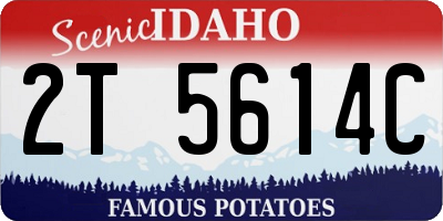 ID license plate 2T5614C