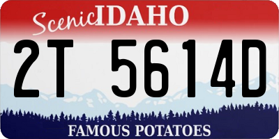 ID license plate 2T5614D