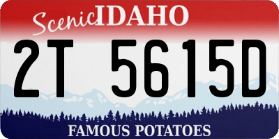 ID license plate 2T5615D