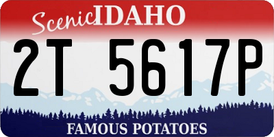 ID license plate 2T5617P