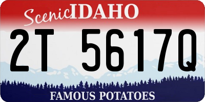 ID license plate 2T5617Q