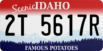 ID license plate 2T5617R