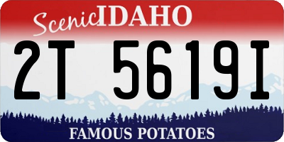 ID license plate 2T5619I