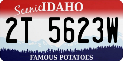 ID license plate 2T5623W
