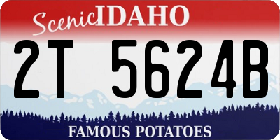 ID license plate 2T5624B