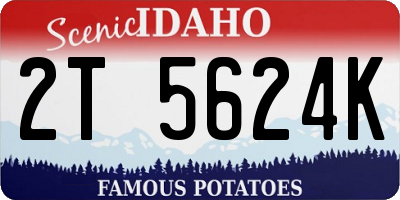 ID license plate 2T5624K
