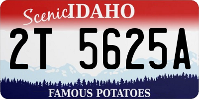ID license plate 2T5625A