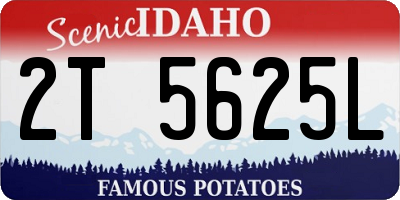 ID license plate 2T5625L